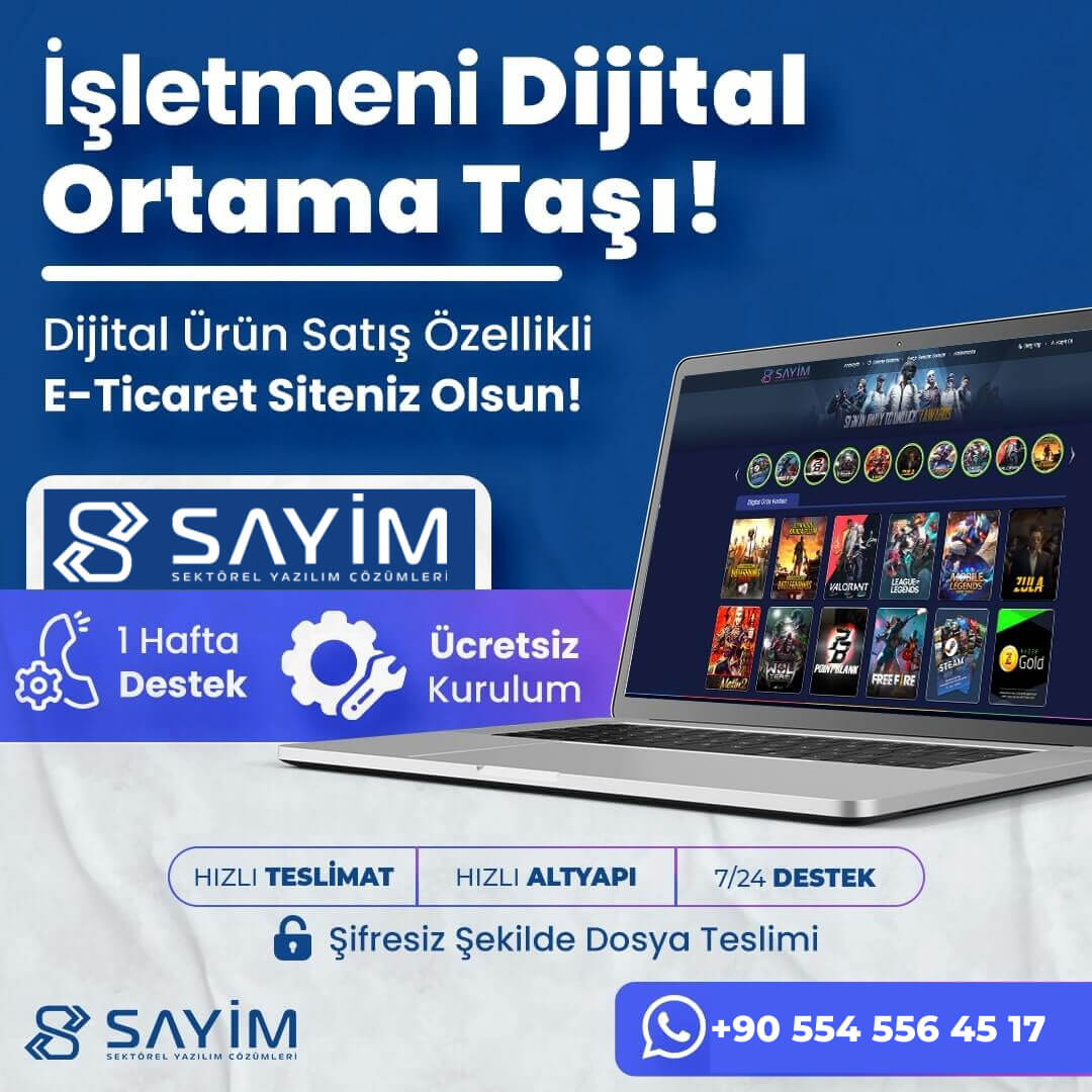 Sayim v4 E-Ticaret Yazılımı <br>(Dijital Ürün)